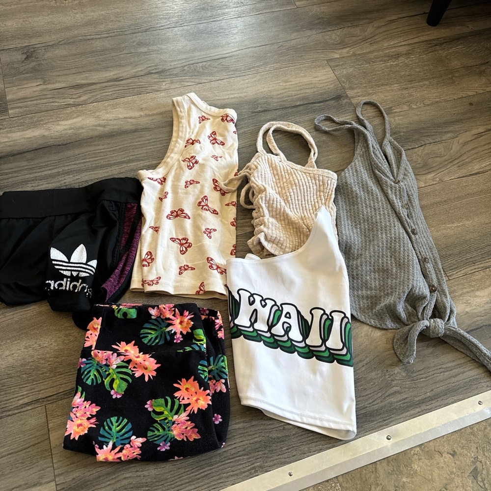 Adidas Shorts and Assorted Tops Medium Bundle